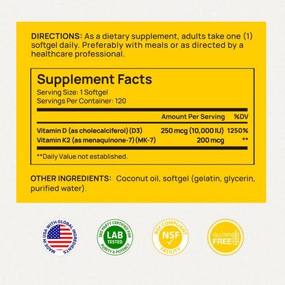Vitamin D3 + K2 for Blood Pressure Support
